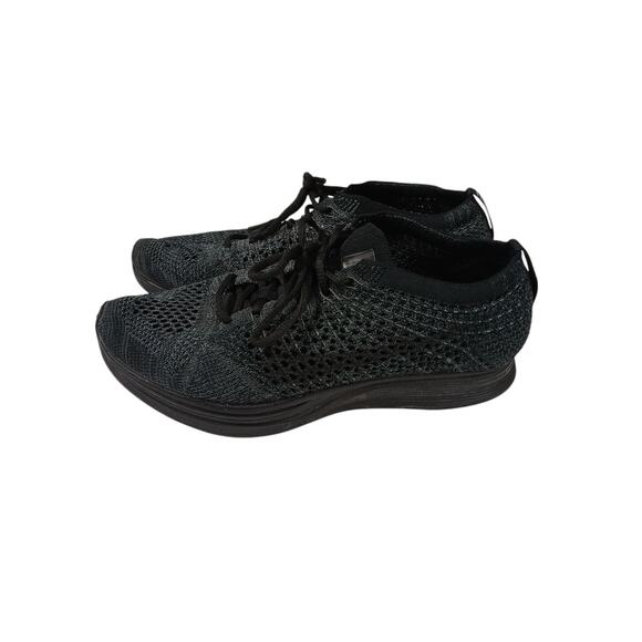 Nike Flyknit Racer Oreo Mens 5.5 Women's SZ 7 Athletic Running Sneakers - Picture 1 of 8